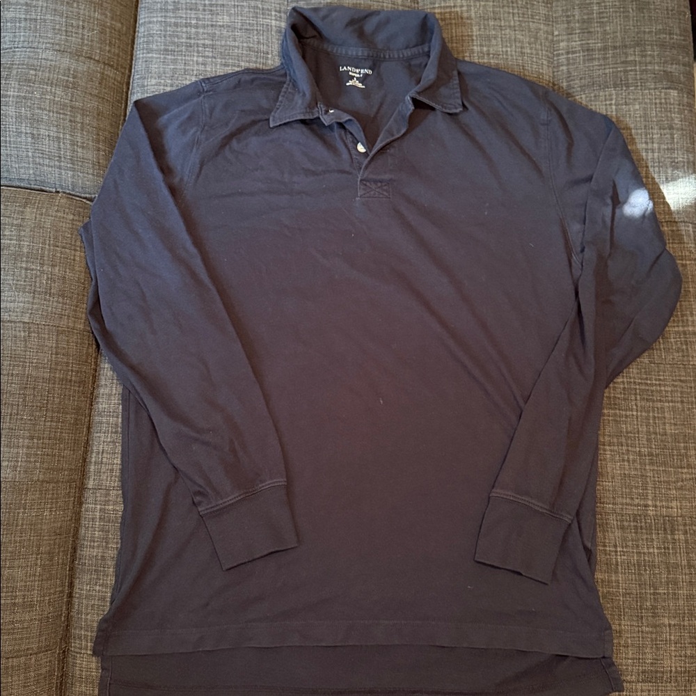 Lands' End Navy Super-T Shirt